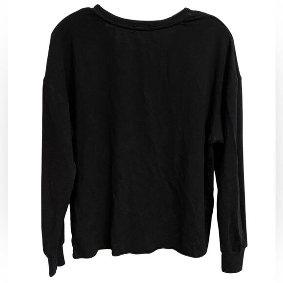 Splendid Dream Slub Pullover Sweater Sweatshirt Women's Size S Black Soft Lounge - Picture 10 of 16